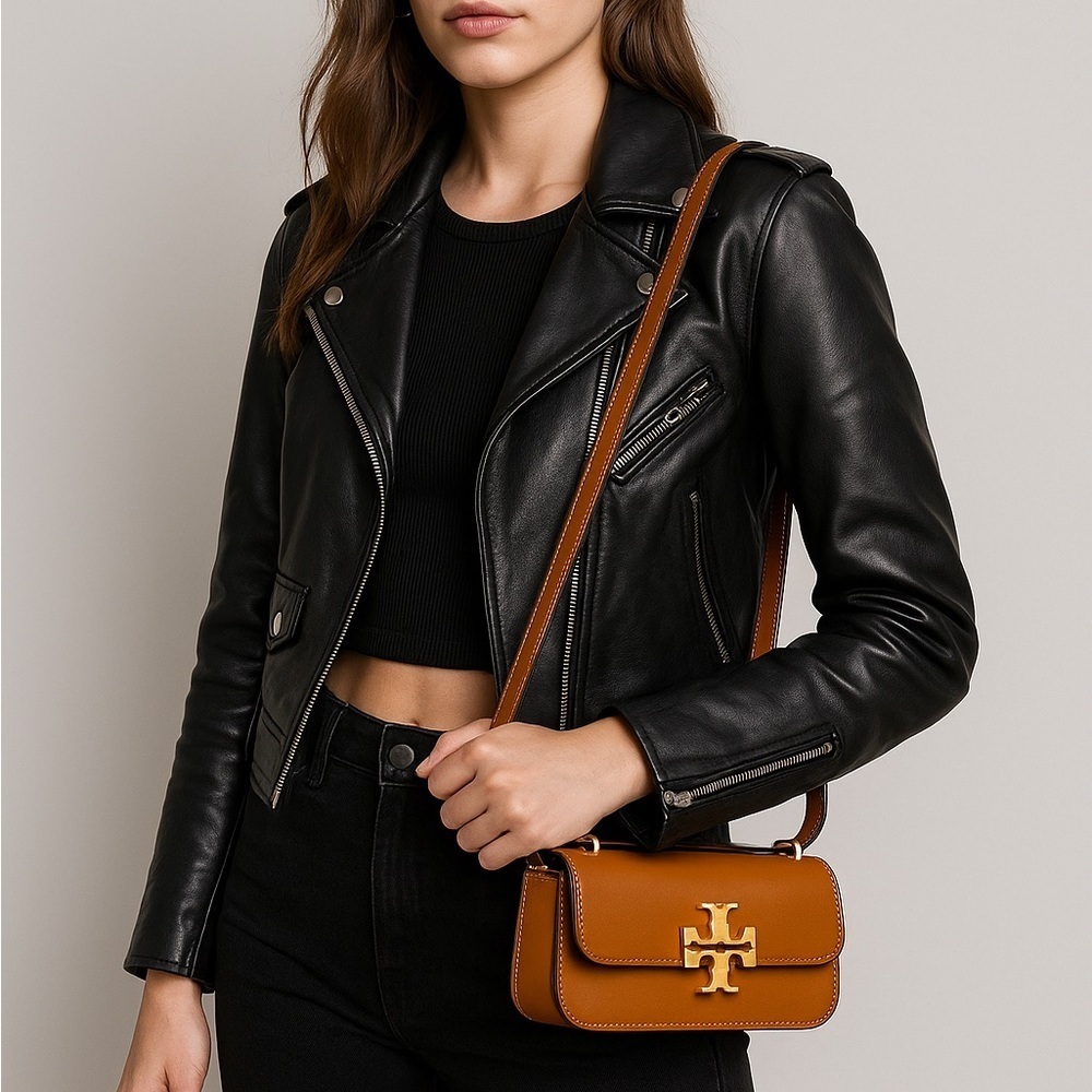 NWT 🎀Tory Burch Brown Leather Eleanor Shoulder Bag - Picture 15 of 15